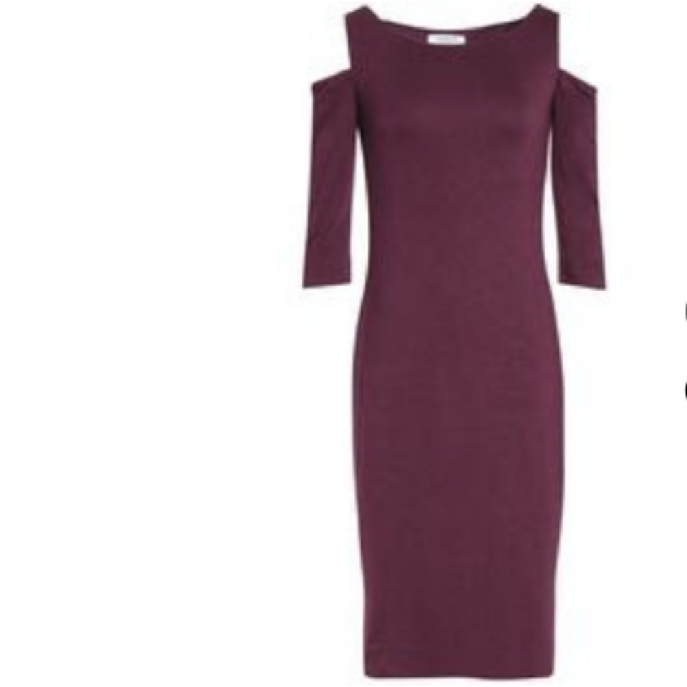Burgundy Bailey 44 Cold Shoulder jersey dress